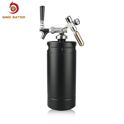 3.8L SS304 Pressurized Mini Keg , FDA Portable Beer Tap System