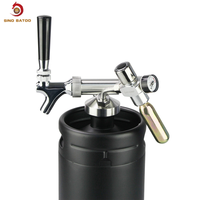 3.8L SS304 Pressurized Mini Keg , FDA Portable Beer Tap System