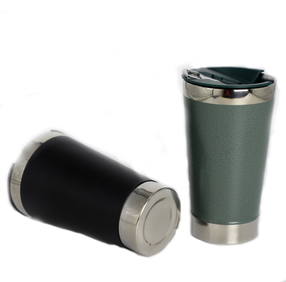 16 Ounce Stainless Steel Tumbler Double Wall , Stainless Steel Beer Cup With Opener