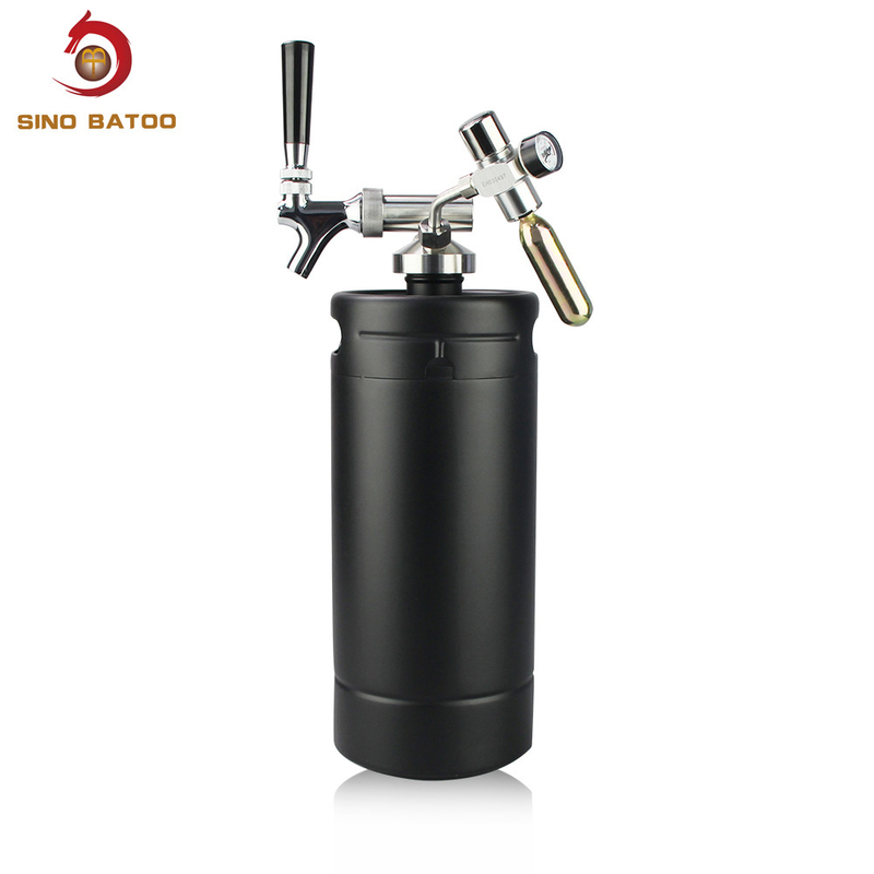 3.8L SS304 Pressurized Mini Keg , FDA Portable Beer Tap System